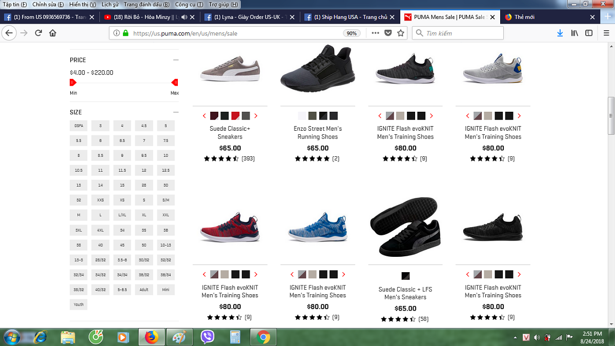 Cách mua hàng Puma, order, đặt hàng Puma về Việt Nam