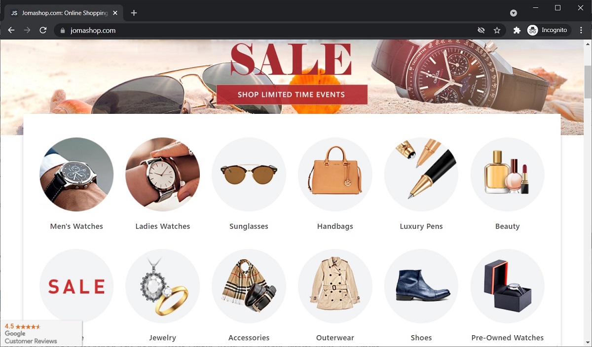 Jomashop đang có chương trình sale tới 85% các hãng đồng hồ nổi tiếng nhất
