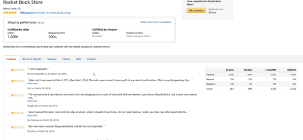 Feedback là một trong những cách giúp bạn đánh giá độ uy tín của người bán trên Amazon