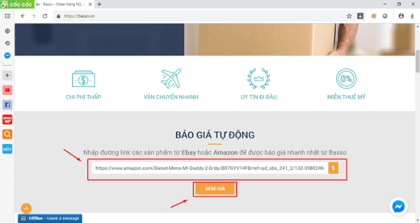 Click vào “xem giá” để được báo giá cụ thể